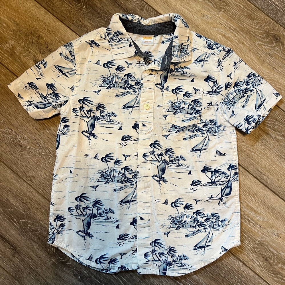 Gymboree Tropical Print Casual Shirt Kids size S (5-6)